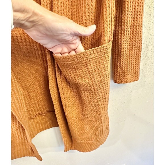 Tickled Teal Women's Long Sleeve Knit Open Front Sweater Cardigan Pockets Sz Med - Picture 5 of 12